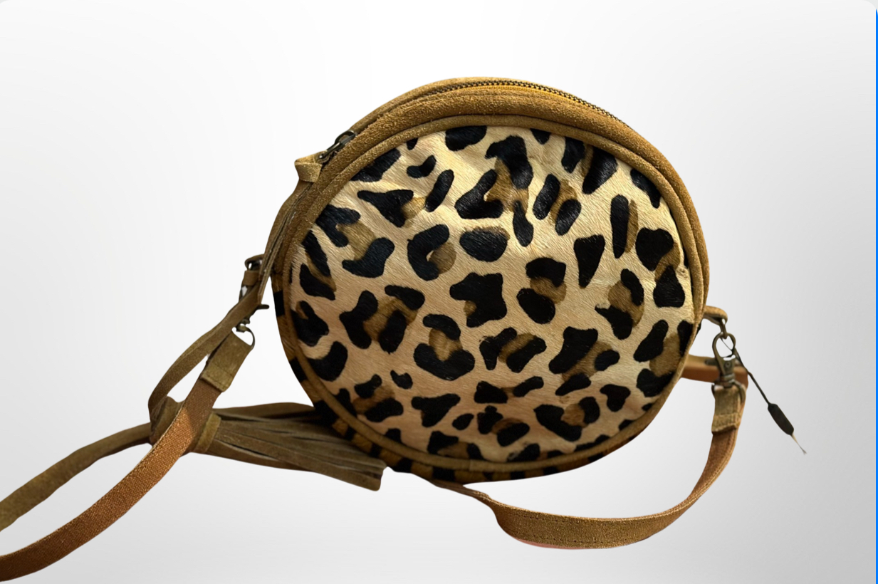 Alex Max – borsa mezza luna in pelle maculata